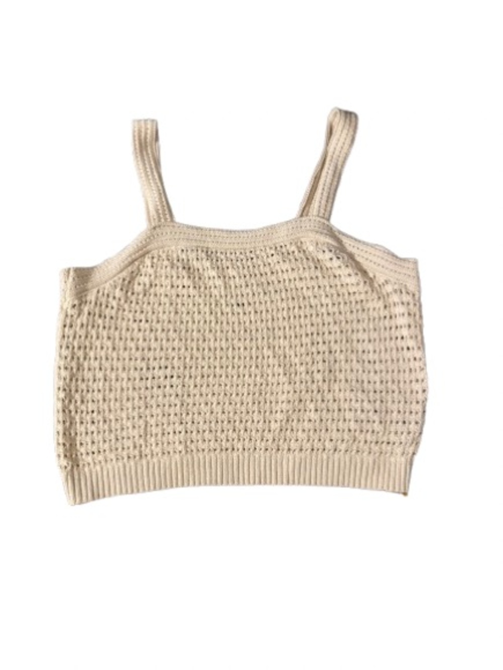 Universal Thread Cream Cropped Knit Tank Top-Size XXL NWT